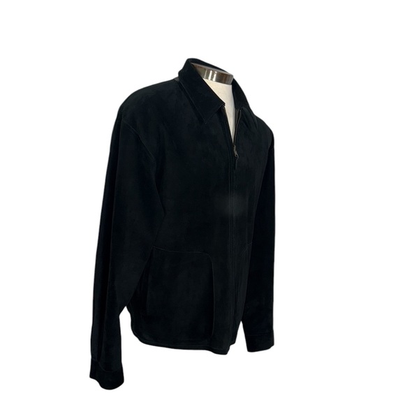 MISSANI LE COLLEZIONI Black Leather Reversible, Suede Jacket Zip Large - Picture 6 of 13